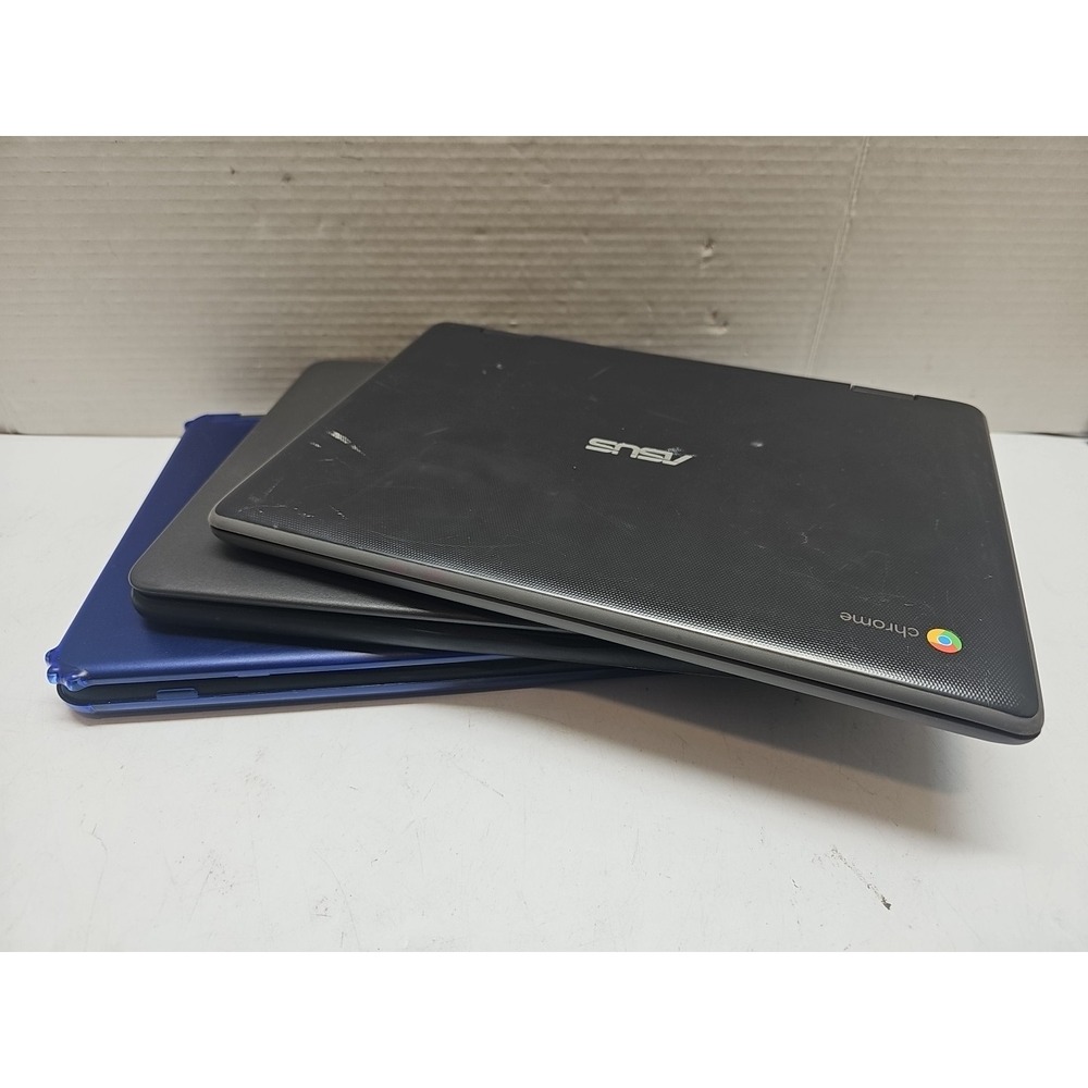 Lot of 3 Various  Chromebooks for Parts / Repair - Dell, Asus